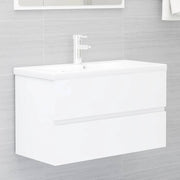 Ormarić za umivaonik bijeli 80 x 38,5 x 45 cm konstruirano drvo