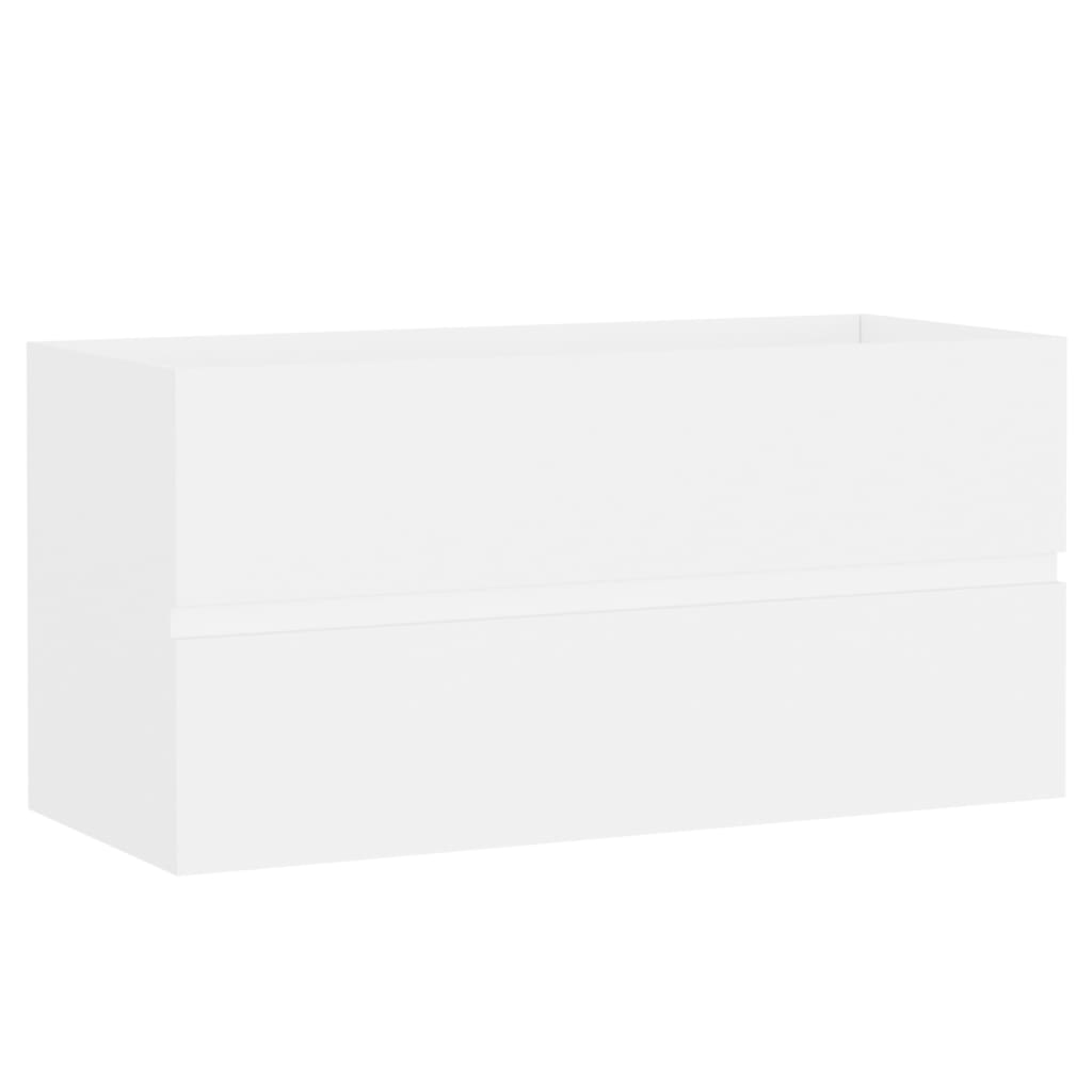 Ormarić za umivaonik bijeli 90 x 38,5 x 45 cm konstruirano drvo
