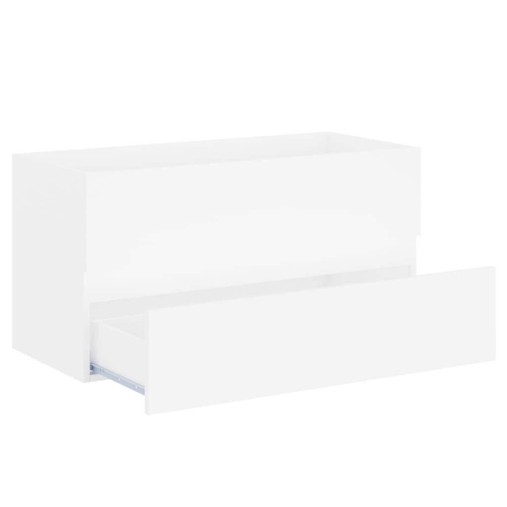 Ormarić za umivaonik bijeli 90 x 38,5 x 45 cm konstruirano drvo
