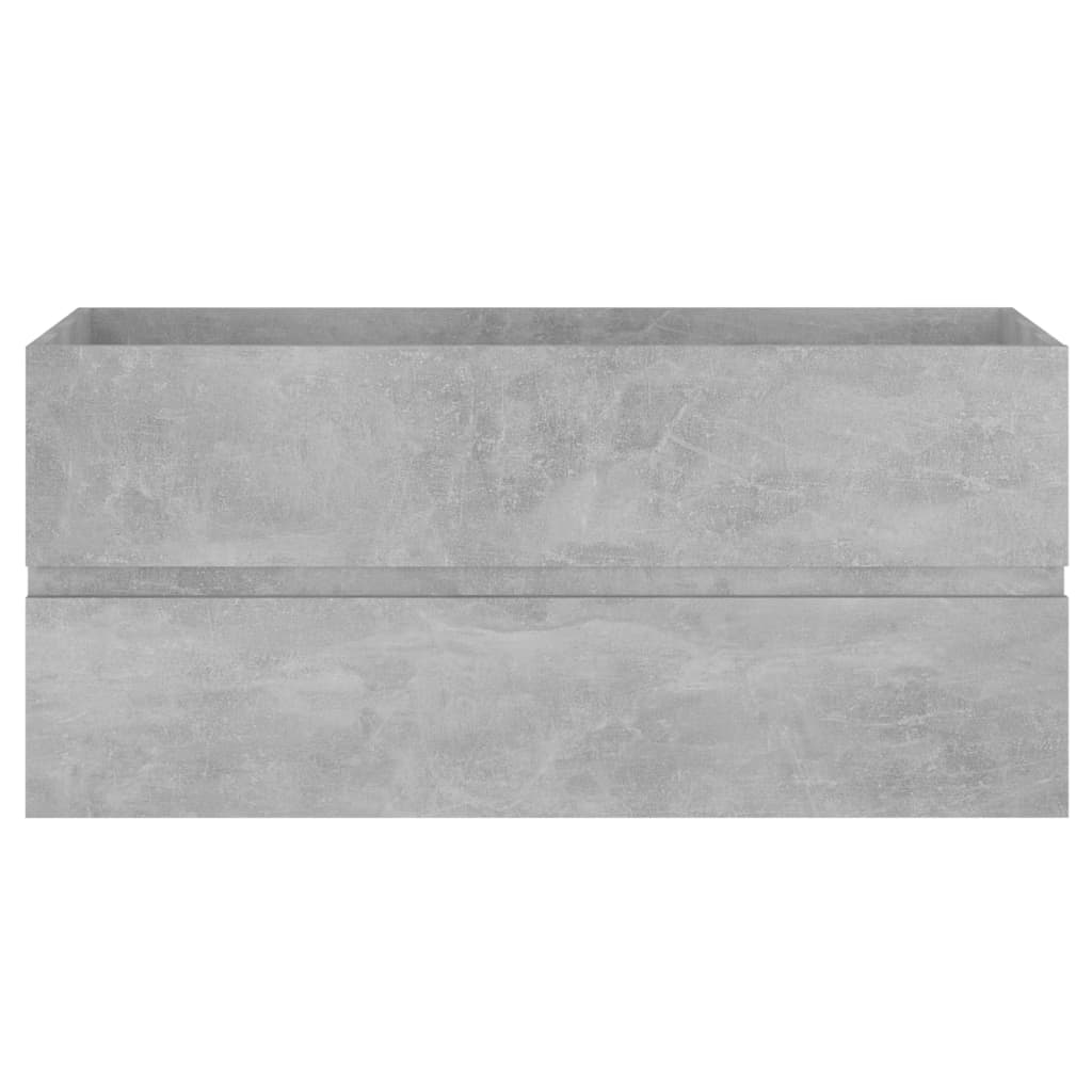 Ormarić za umivaonik siva boja betona 100 x 38,5 x 45 cm drveni