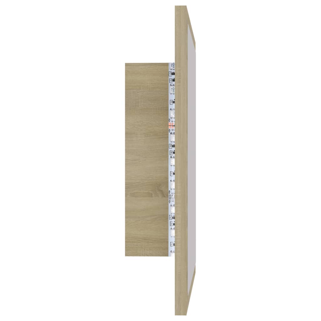 LED kupaonsko ogledalo boja hrasta sonome 40x8,5x37 cm akrilno