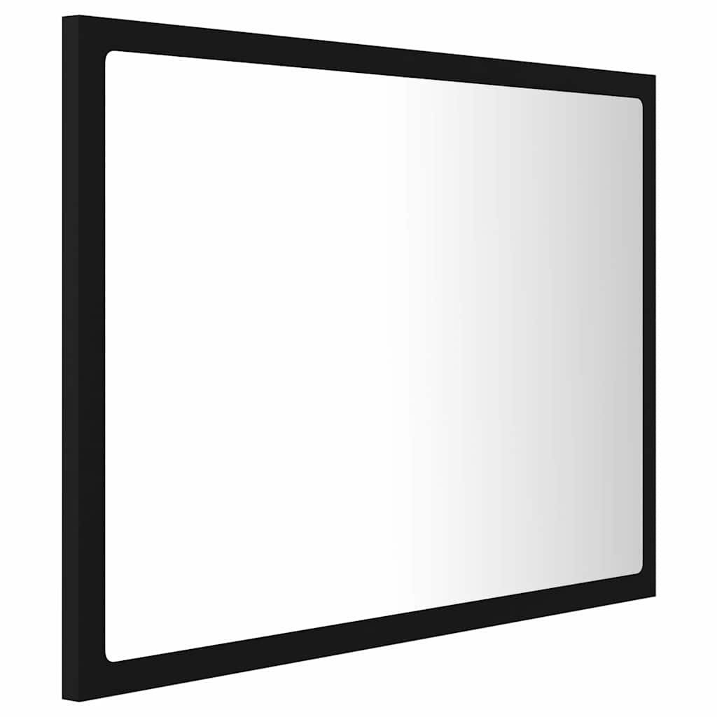LED kupaonsko ogledalo crno 60x8,5x37 cm akrilno