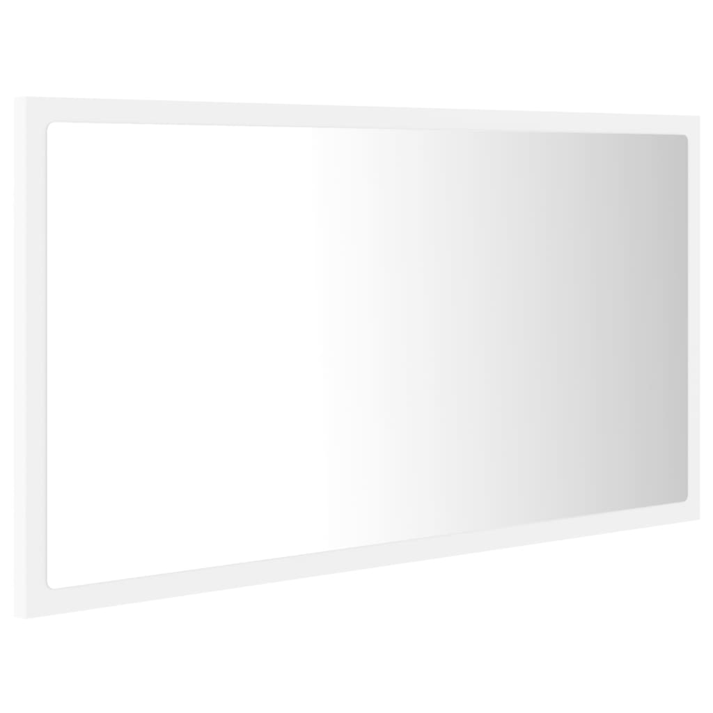 LED kupaonsko ogledalo bijelo 80 x 8,5 x 37 cm akrilno