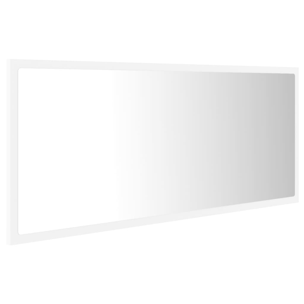 LED kupaonsko ogledalo bijelo 100x8,5x37 cm akrilno
