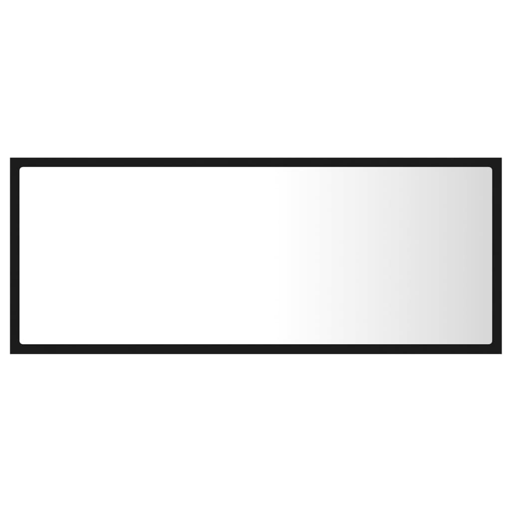 LED kupaonsko ogledalo crno 100x8,5x37 cm akrilno