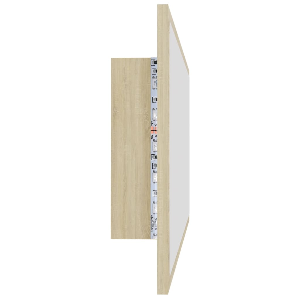 LED kupaonsko ogledalo boja hrasta sonome 100x8,5x37 cm akrilno