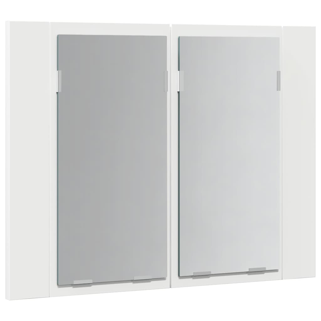 LED kupaonski ormarić s ogledalom bijeli 60x12x45 cm akrilni