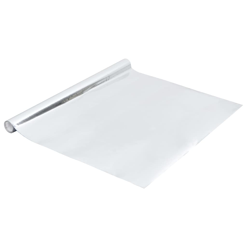 Samoljepljiva folija za namještaj sjajna srebrna 500x90 cm PVC