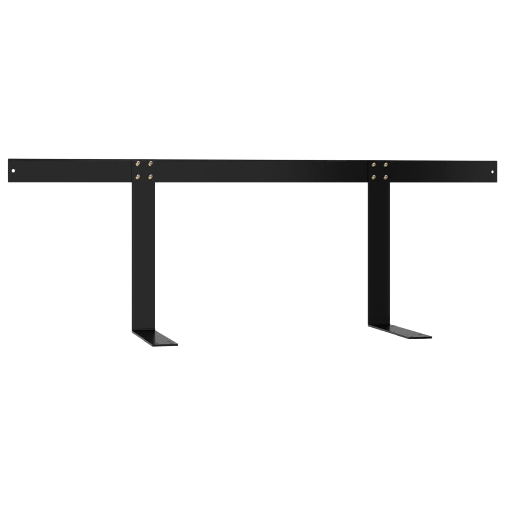 Naslon za sofu od paleta crni 110 cm željezni