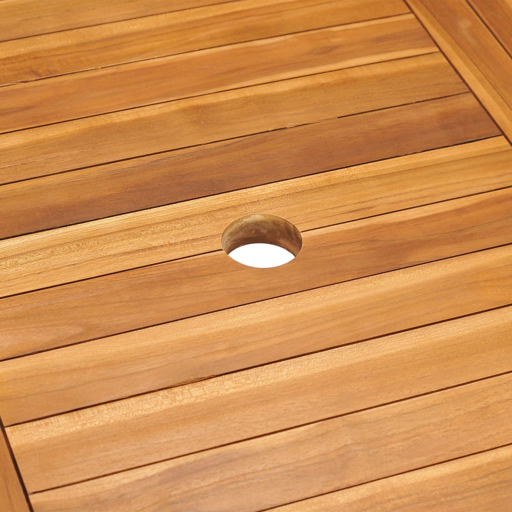 7-dijelni vrtni blagovaonski set s jastucima masivna tikovina