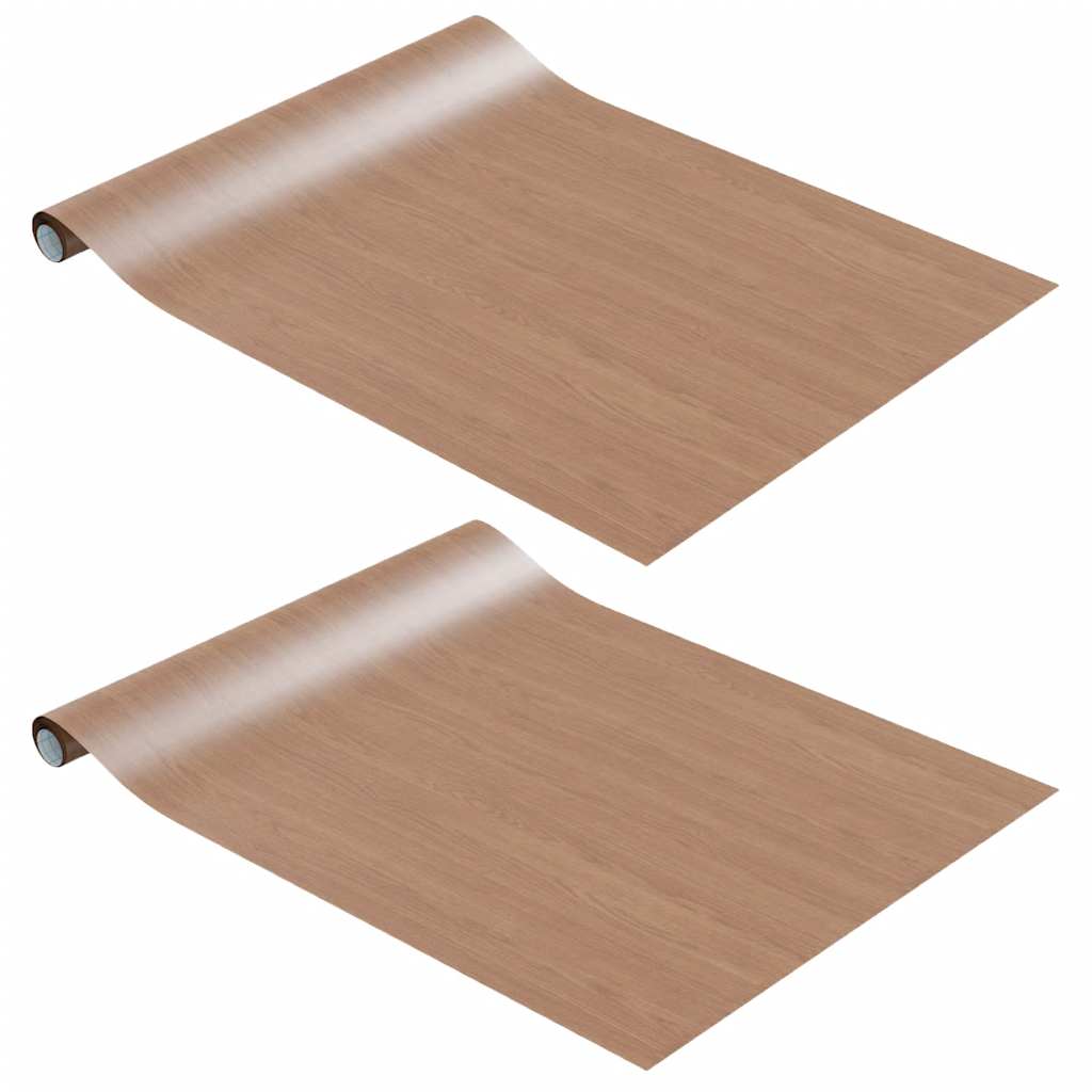 Samoljepljive folije za namještaj 2 kom smeđe 500 x 90 cm PVC
