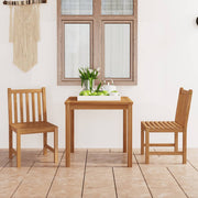 Vrtni blagovaonski set od 3 dijela 80x80 cm masivno tikovino drvo