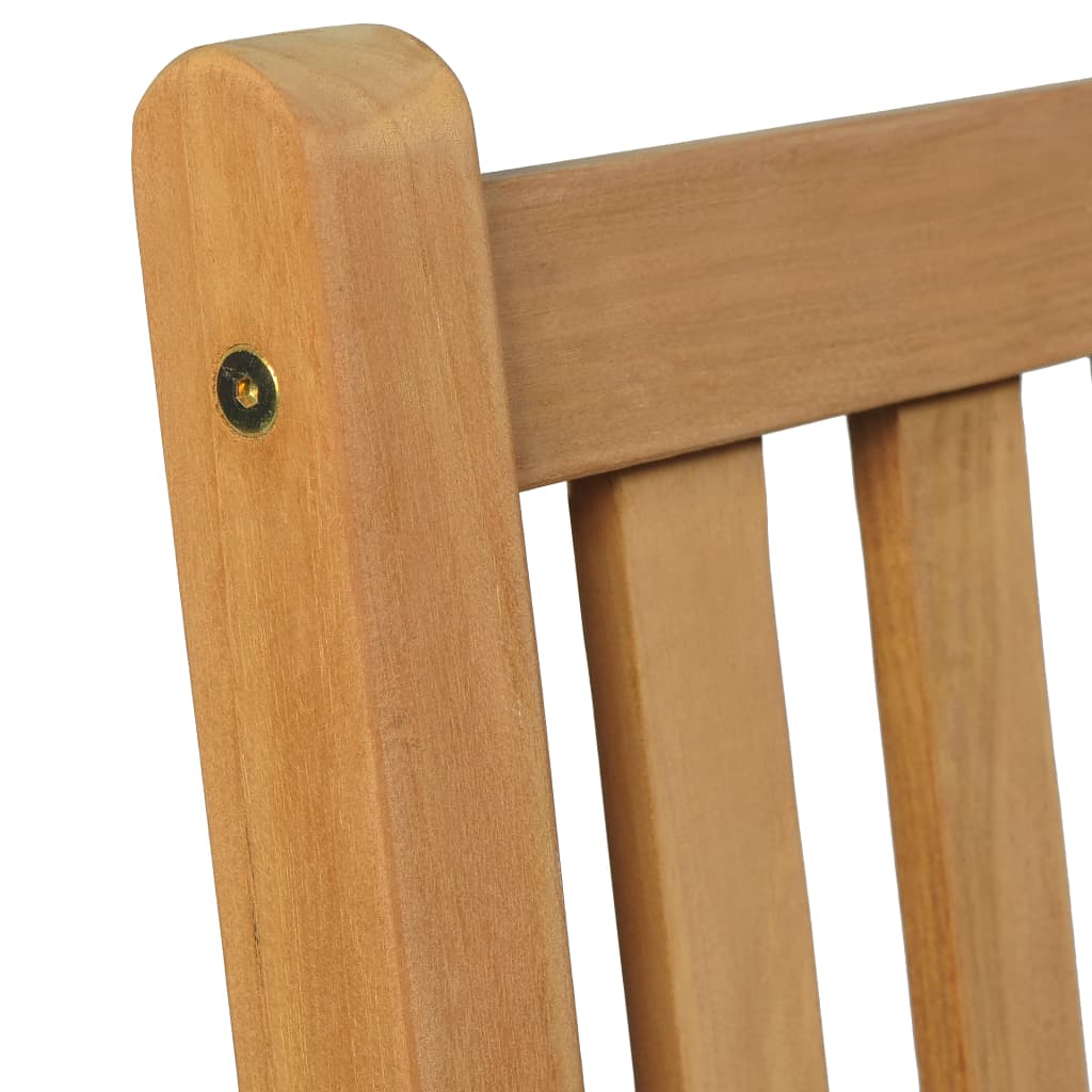 Vrtni blagovaonski set od 5 dijelova 140 x 80 cm masivno tikovino drvo