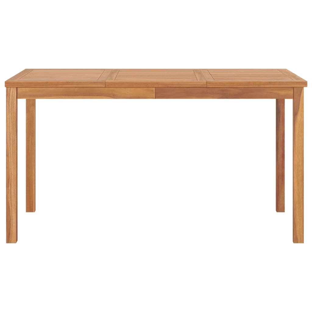 Vrtni blagovaonski set od 5 dijelova 140 x 80 cm masivno tikovino drvo