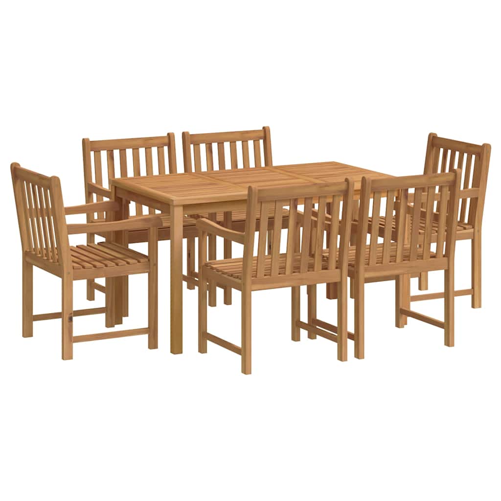 Vrtni blagovaonski set od 7 dijelova 140 x 80 cm masivno tikovino drvo
