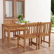 Vrtni blagovaonski set od 5 dijelova 160x80 cm masivno tikovino drvo