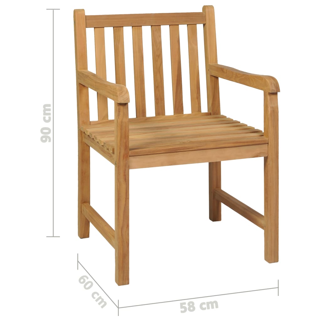 Vrtni blagovaonski set od 7 dijelova 200 x 100 cm masivno tikovino drvo