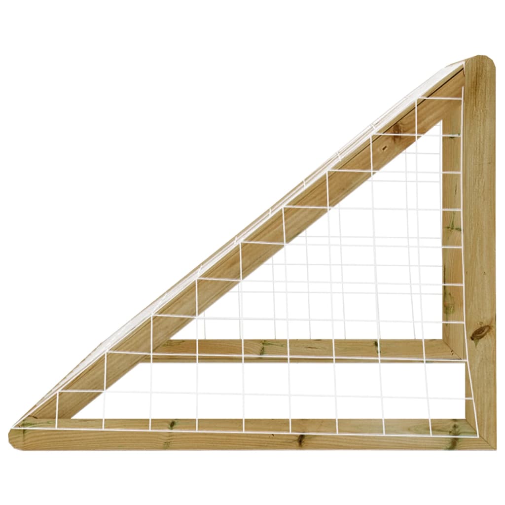 Nogometni gol s mrežom 160x80x100 cm od impregnirane borovine