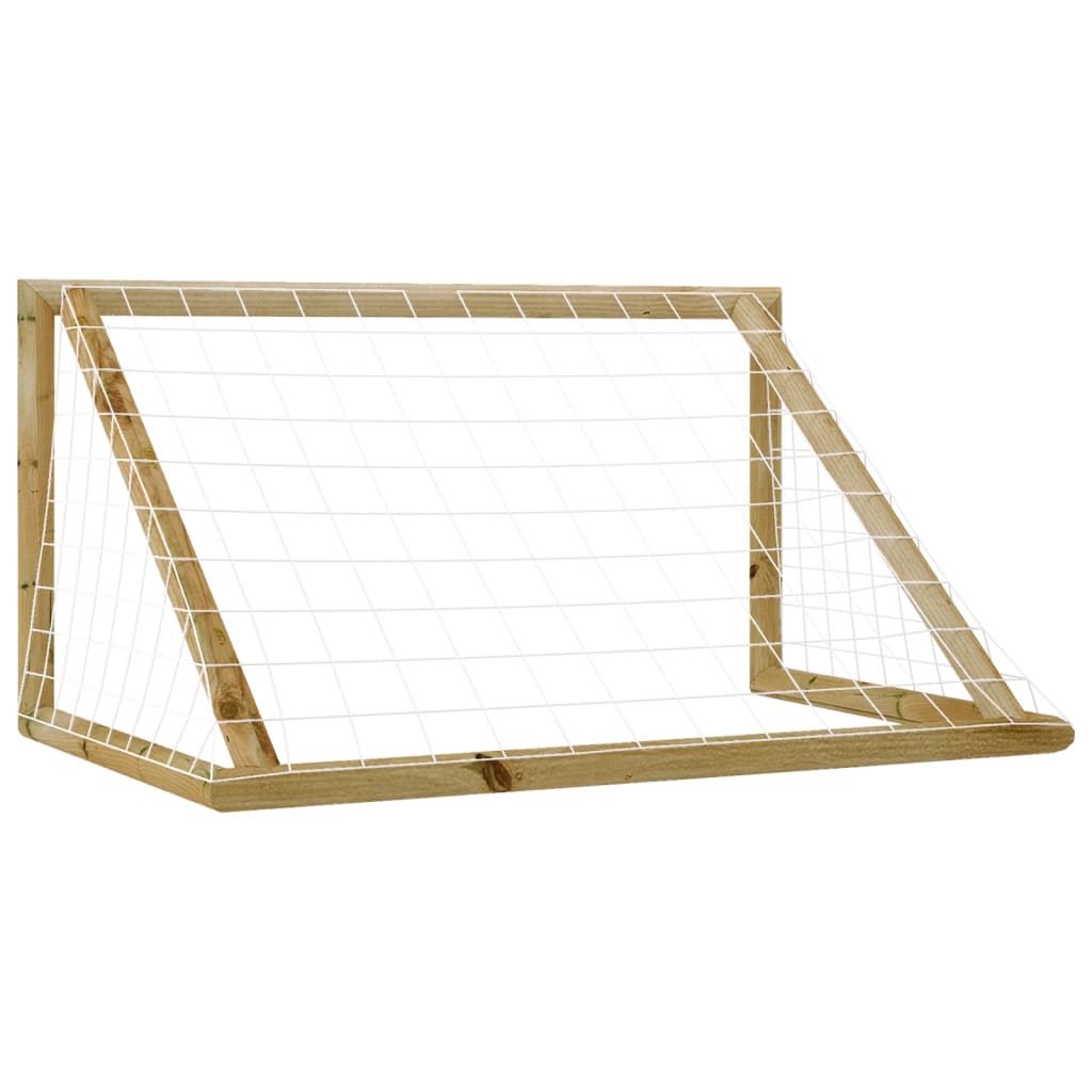 Nogometni gol s mrežom 160x80x100 cm od impregnirane borovine
