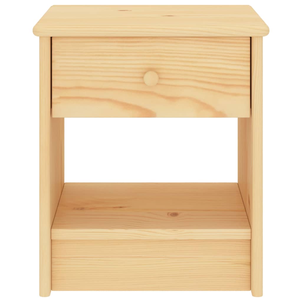 Noćni ormarić boja drva 35 x 30 x 40 cm od masivne borovine