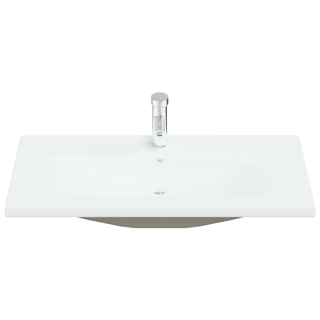Ugradbeni umivaonik sa slavinom 91x39x18 cm keramički bijeli