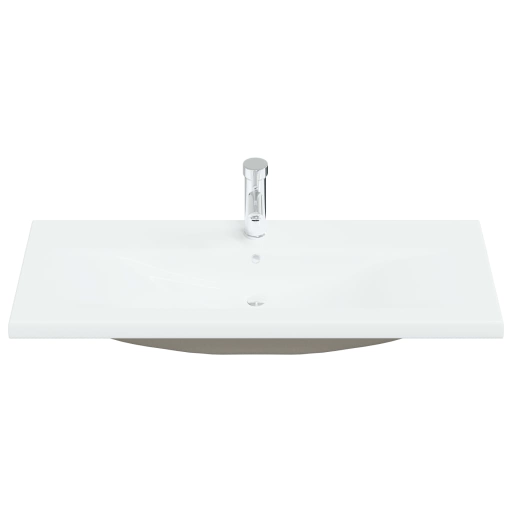 Ugradbeni umivaonik sa slavinom 101x39x18 cm keramički bijeli