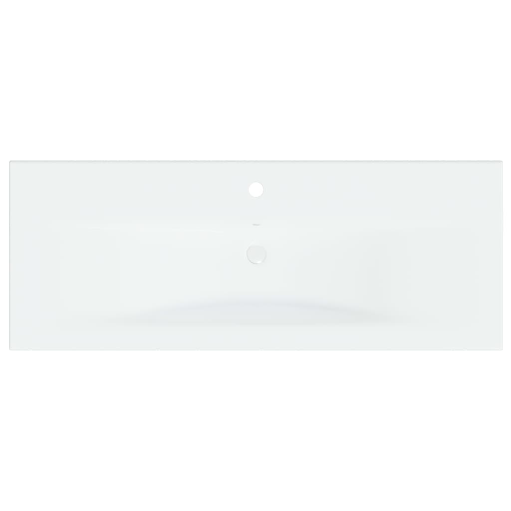 Ugradbeni umivaonik sa slavinom 101x39x18 cm keramički bijeli