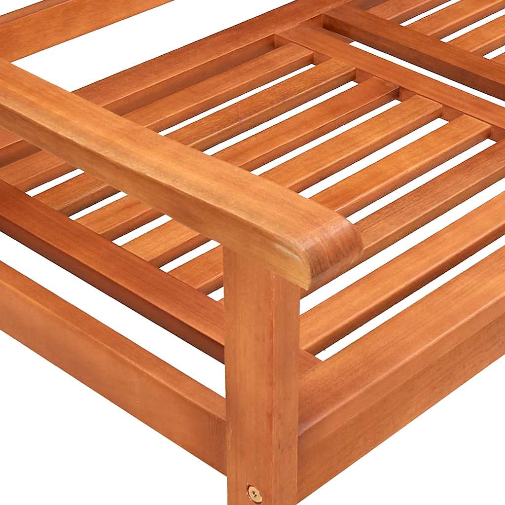 Vrtna klupa trosjed s jastukom 150 cm masivno drvo eukaliptusa