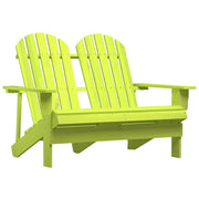 Vrtni dvosjed Adirondack od masivne jelovine zeleni