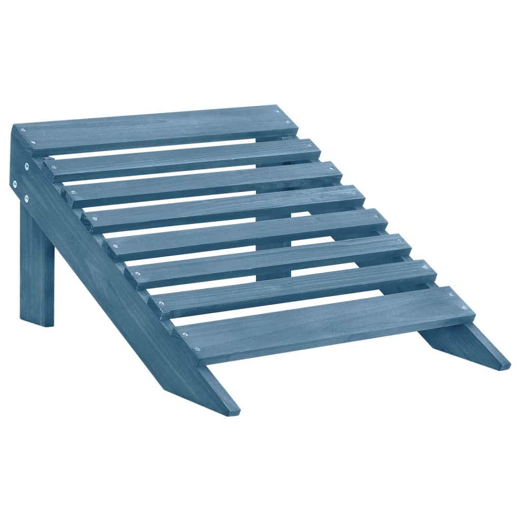 Vrtni dvosjed Adirondack od jelovine s otomanom plavi
