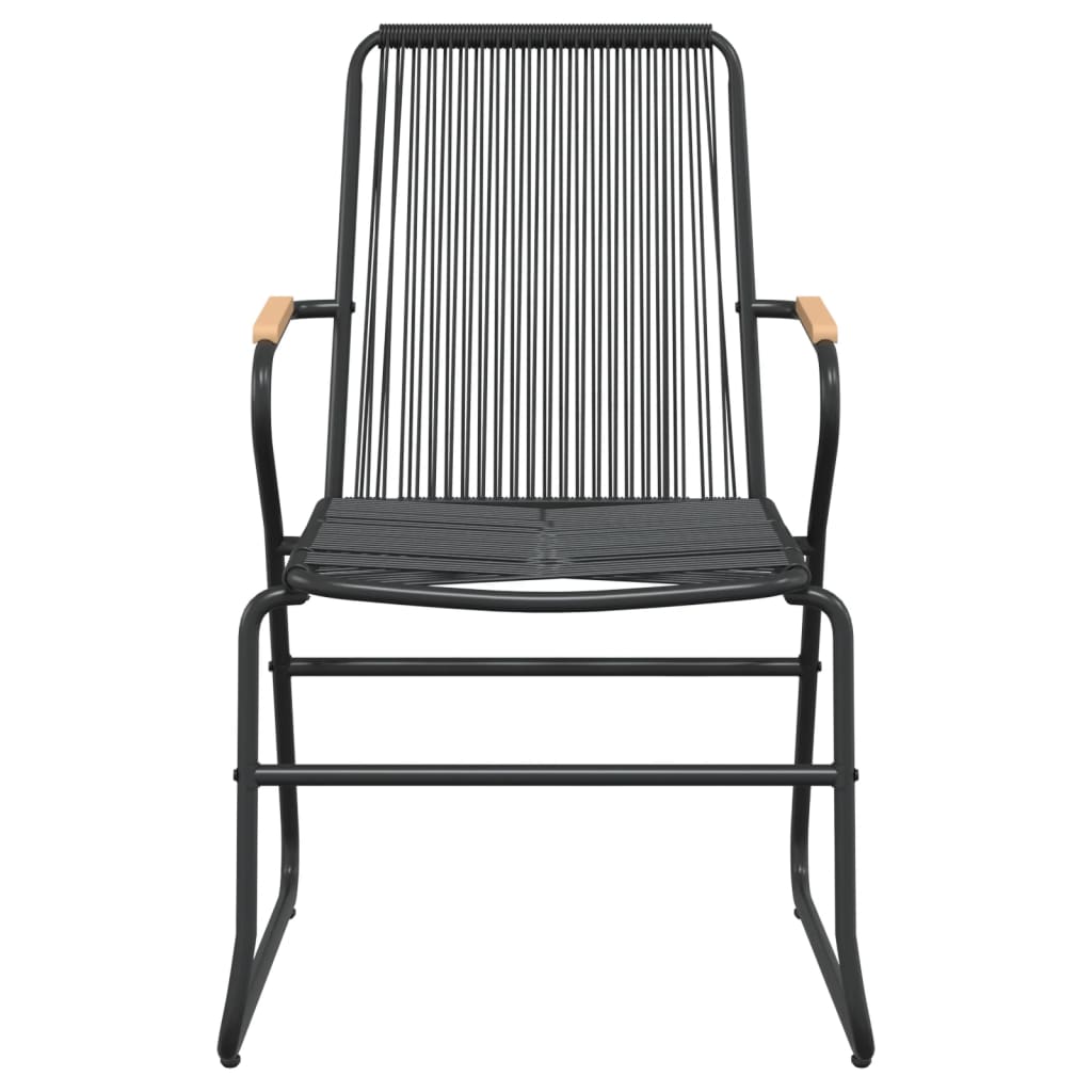 7-dijelni vrtni blagovaonski set od PVC ratana crni