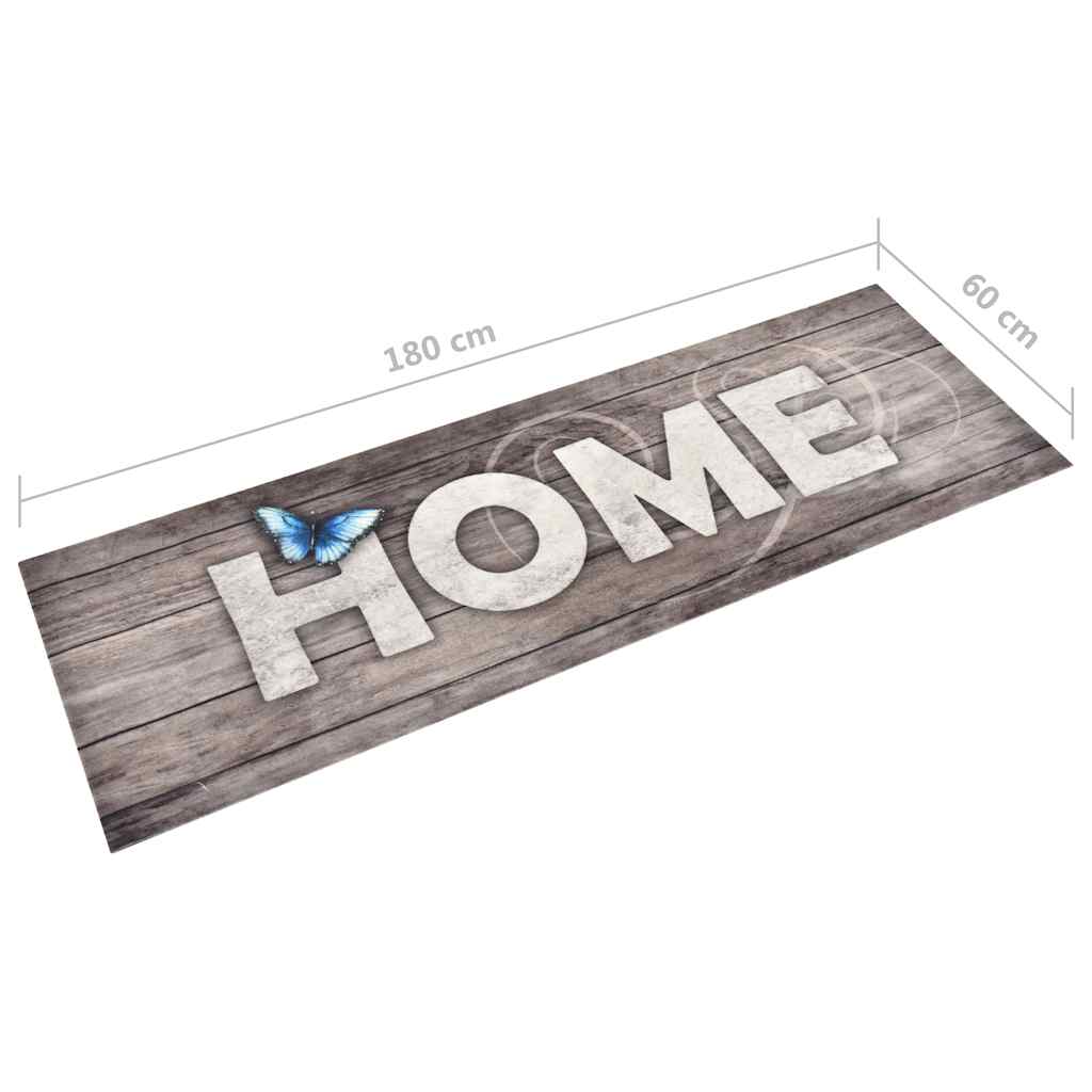 Kuhinjski tepih s natpisom Home perivi 60 x 180 cm