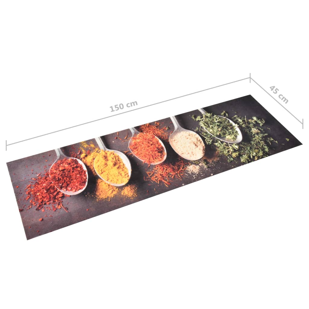 Kuhinjski tepih s uzorkom žlica perivi 45 x 150 cm