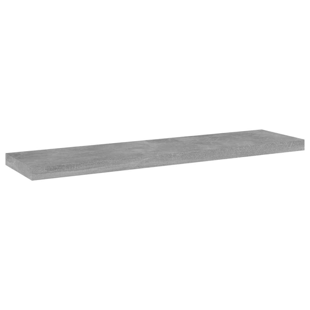 Police za knjige 4 kom siva boja betona 40x10x1,5 cm drvene