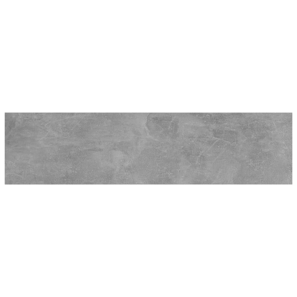 Police za knjige 4 kom siva boja betona 40x10x1,5 cm drvene