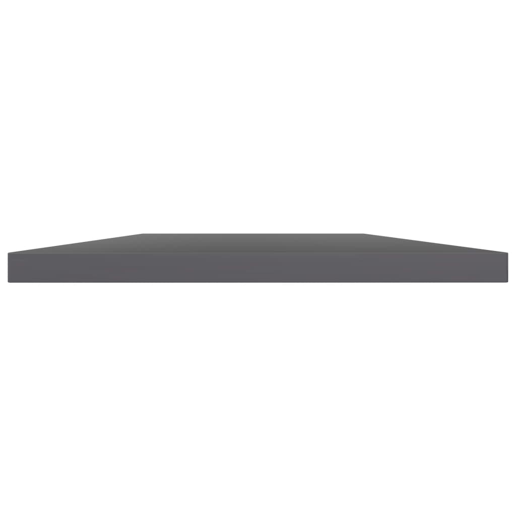 Police za knjige 4 kom visoki sjaj sive 40x30x1,5 cm od iverice