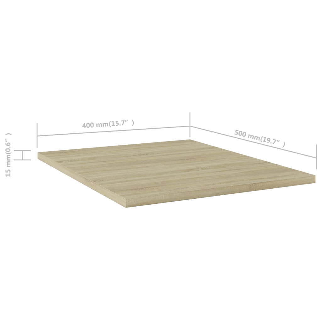 Police za knjige 8 kom boja hrasta sonome 40x50x1,5 cm iverica