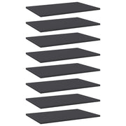 Police za knjige 8 kom sive 60 x 40 x 1,5 cm od iverice