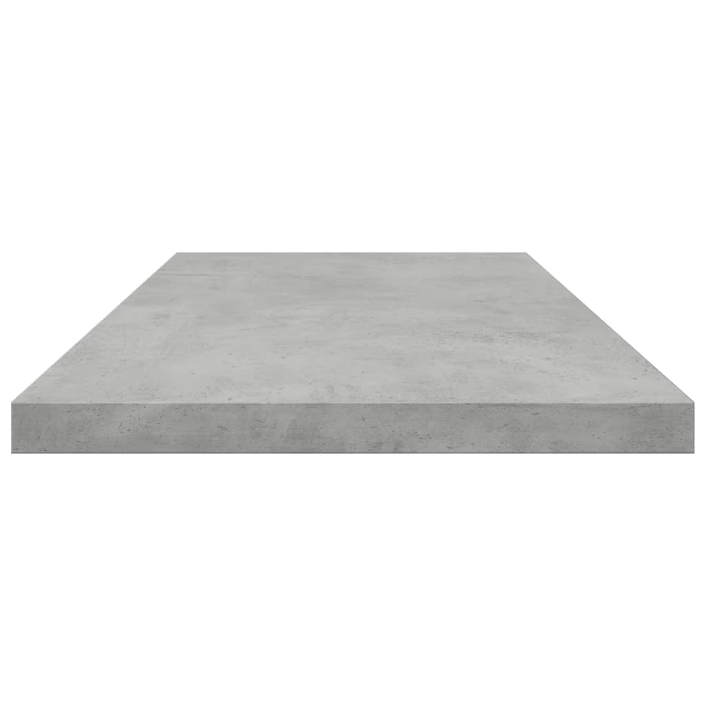 Police za knjige 4 kom siva boja betona 80x20x1,5 cm drvena