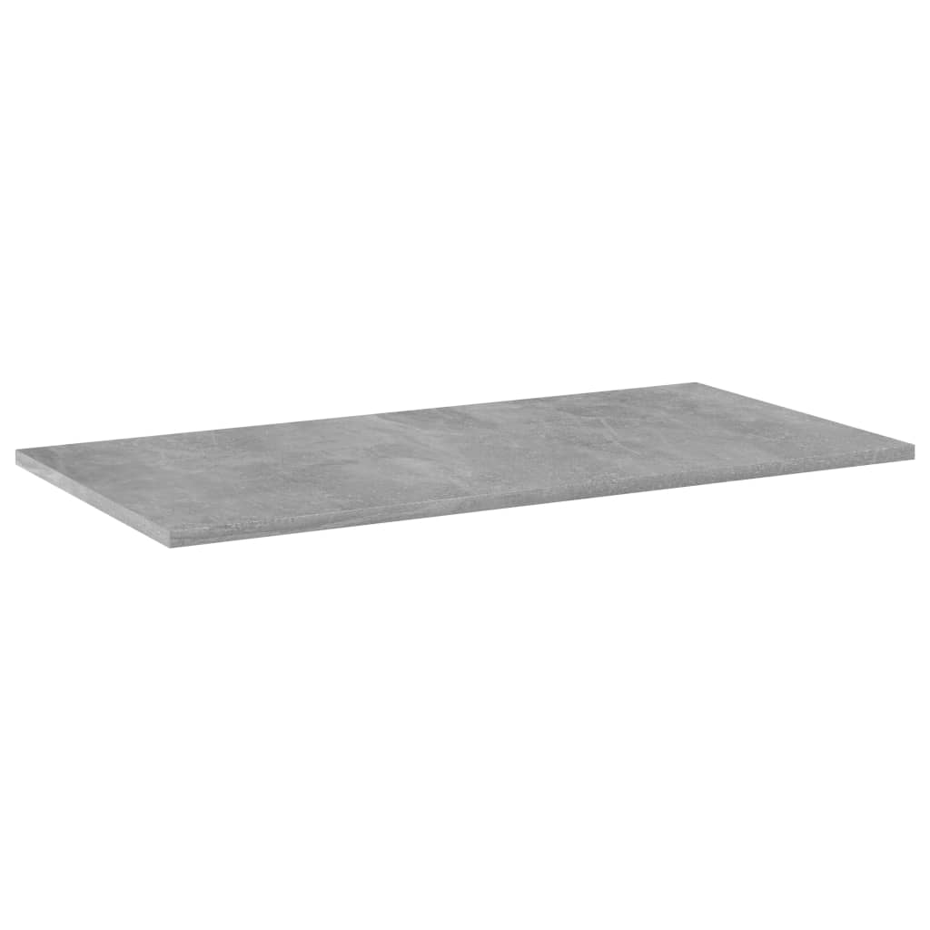 Police za knjige 4 kom siva boja betona 80 x 40 x 1,5 cm drvene