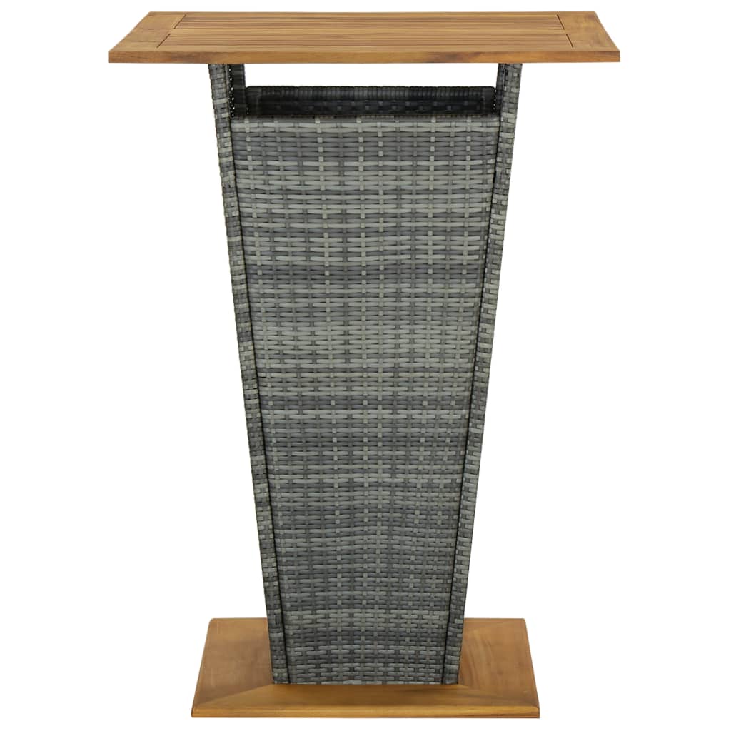3-dijelni vrtni barski set sivi