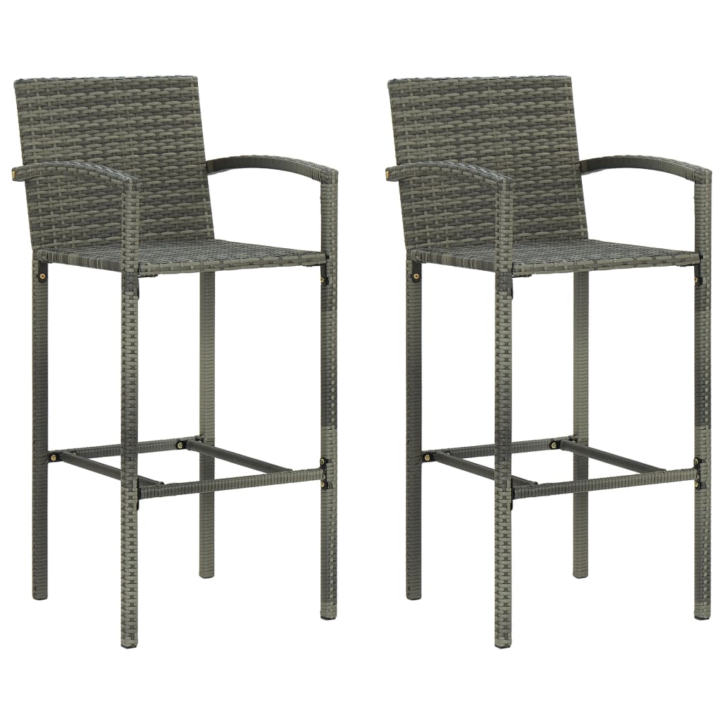 3-dijelni vrtni barski set sivi