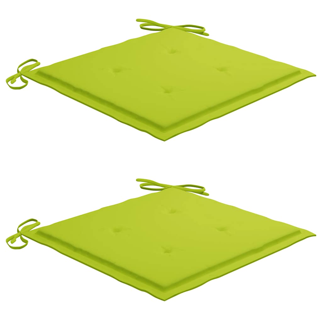 Vrtne stolice s jastucima 2 kom od masivne tikovine