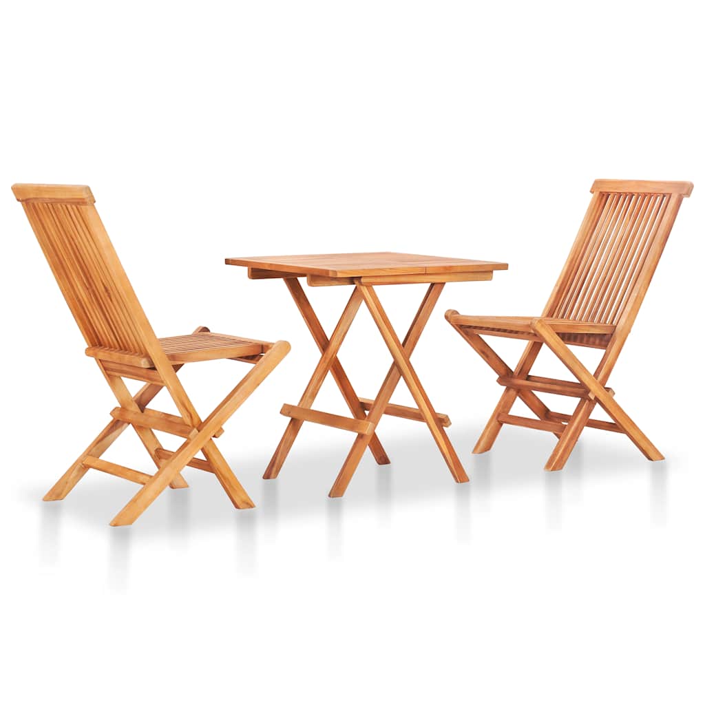 3-dijelni bistro set s antracit jastucima od masivne tikovine