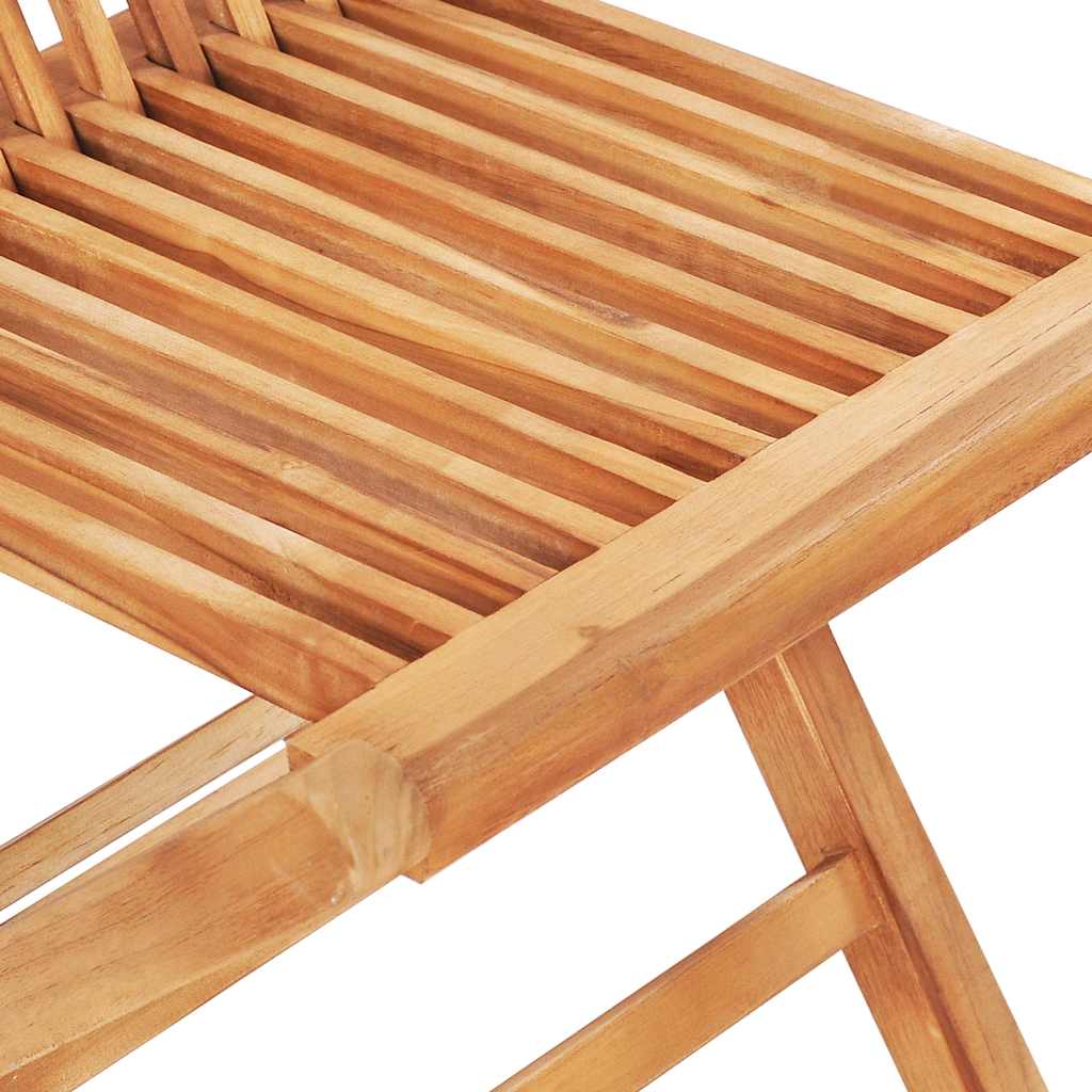 3-dijelni bistro set s bež jastucima od masivne tikovine