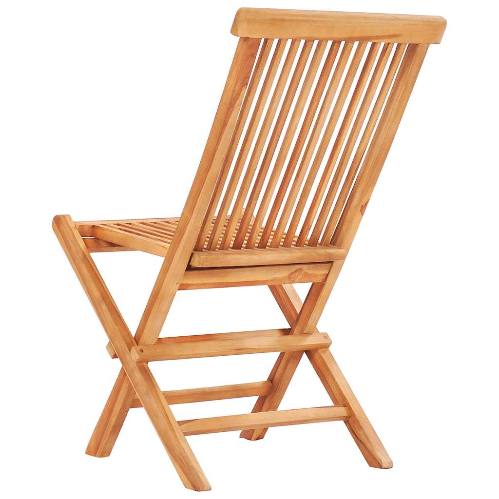 3-dijelni bistro set s bež jastucima od masivne tikovine