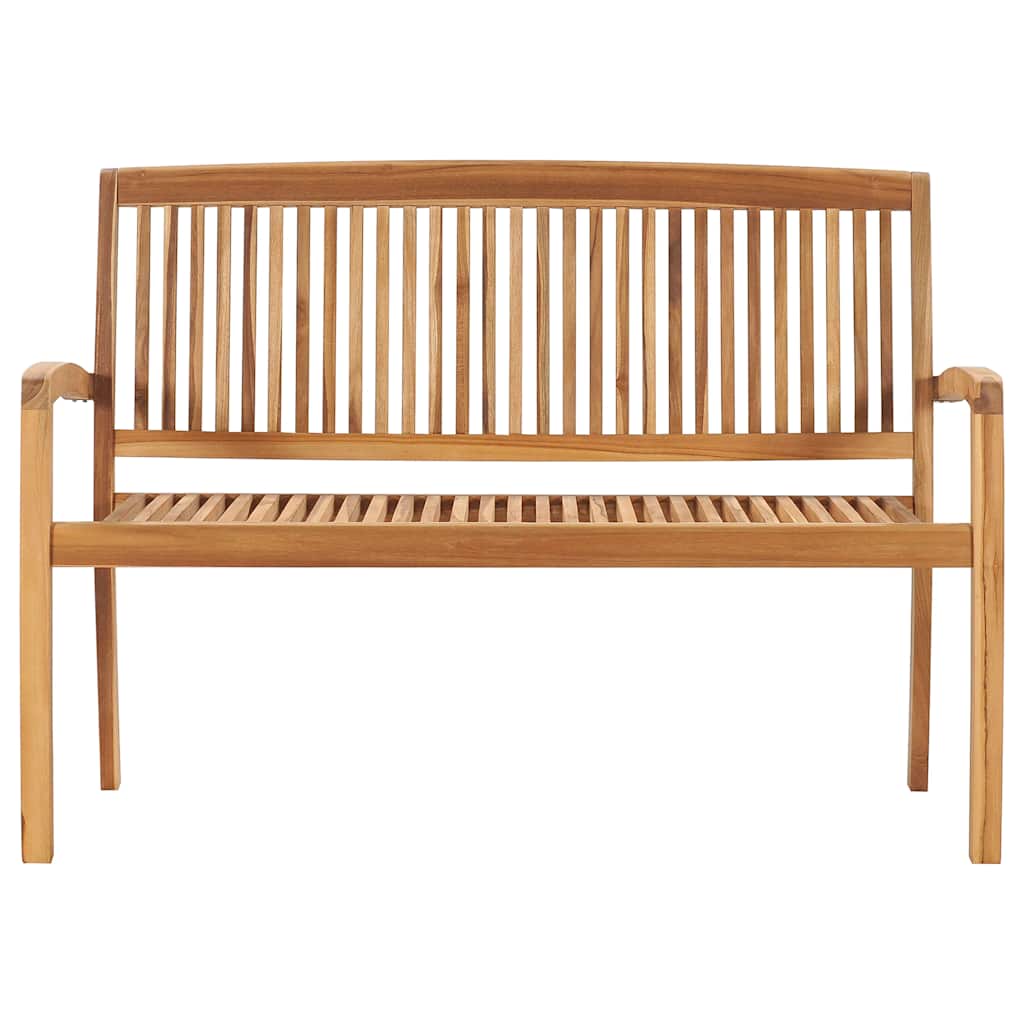 Složiva vrtna klupa s jastukom 128,5 cm od masovne tikovine