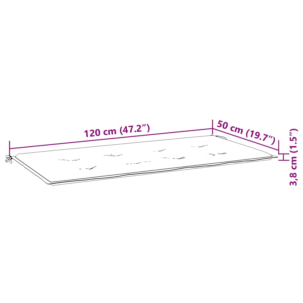 Vrtna klupa s jastukom 120 cm od bambusa