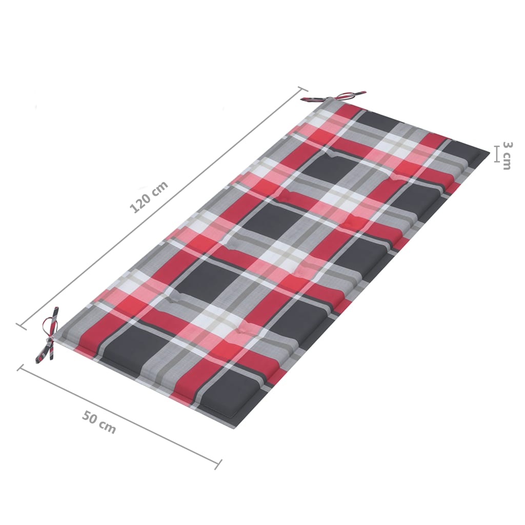 Vrtna klupa s jastukom 120 cm od bambusa