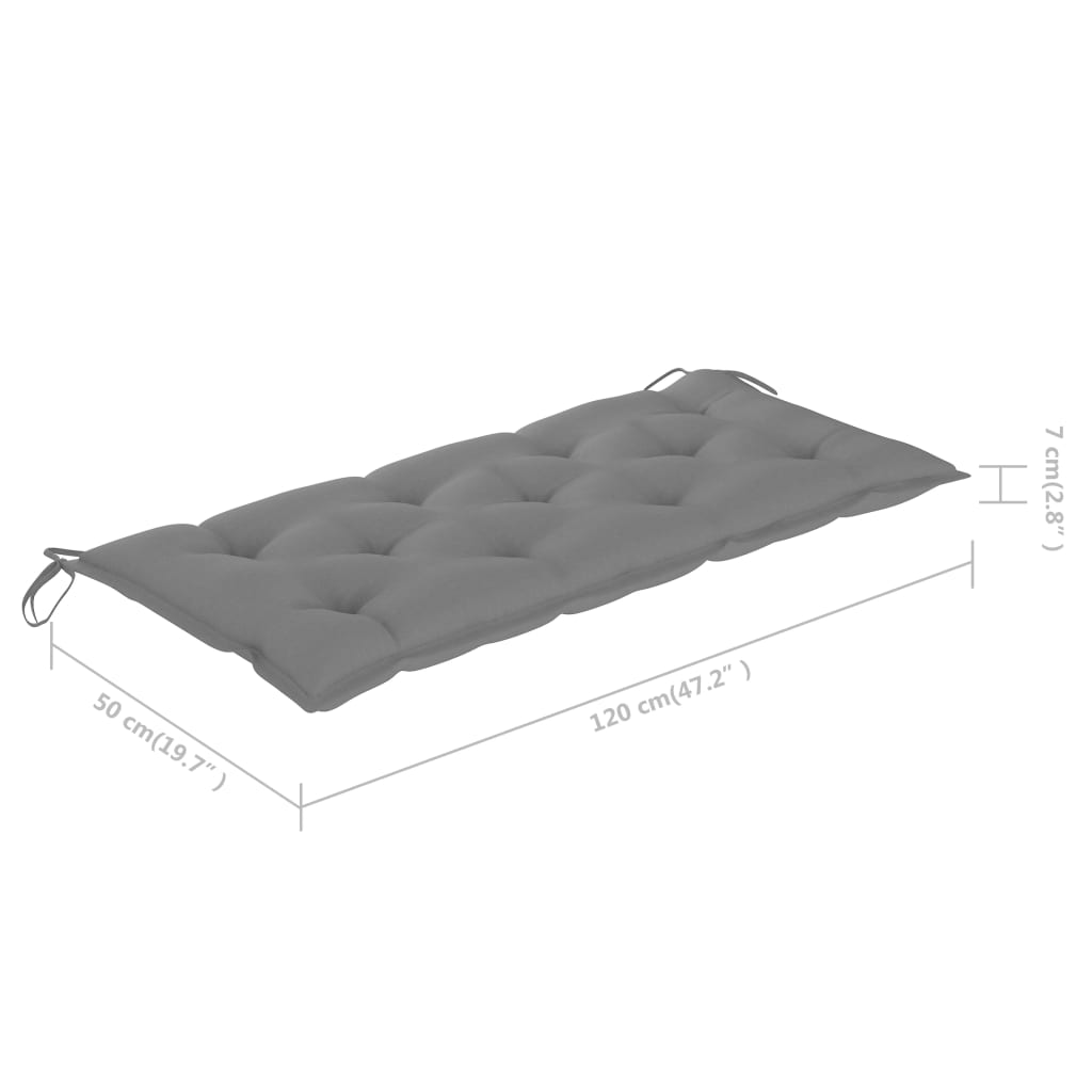 Vrtna klupa s jastukom 120 cm od bambusa